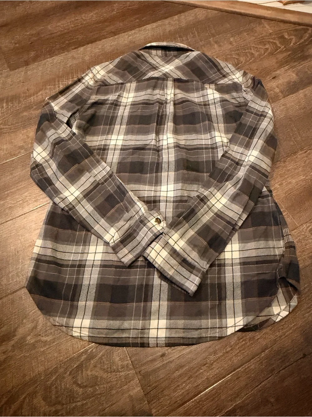 Carhartt Men's Plaid Button-Down Shirt in Brown, Gray & Cream
